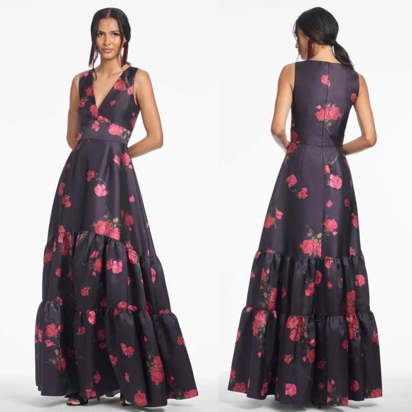 Sachin + Babi Dresses & Skirts - ‼️Final Price‼️NWT Sachin & Babi Rori Malbec Tea Blooms Gown FIRM